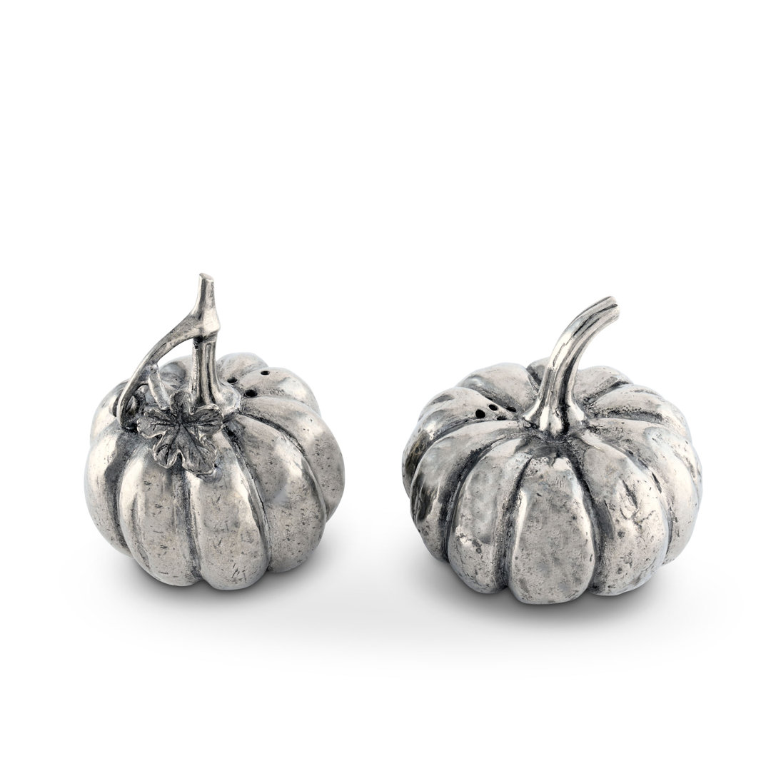 Harvest Pewter Pumpkin Salt and Pepper Shaker Set Vagabond House