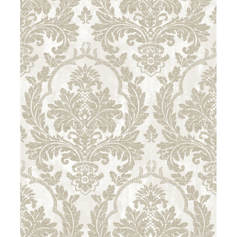 Alexavier 10m x 53cm 3D Embossed Metallic Finish Wallpaper Roll, Beige/Cream