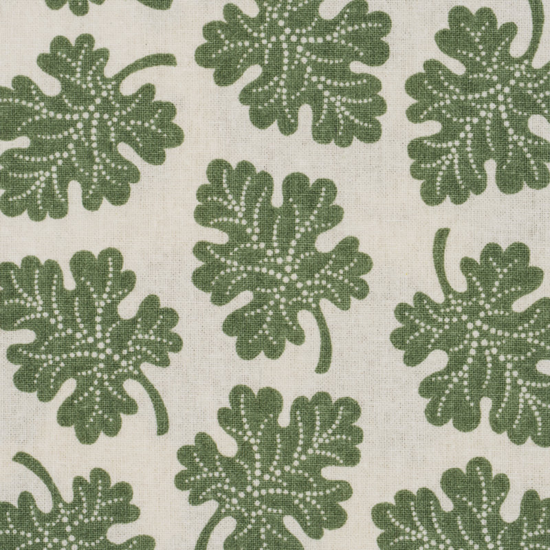 Schumacher X Rita Konig Olive Fabric, Green
