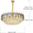 24" 8-Lights Round Chandelier with K9 Crystal Accents Dimmable