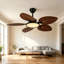 Ventilateur de plafond 52 pouces à feuilles de palmier tropical avec lumières à intensité variable et télécommande
