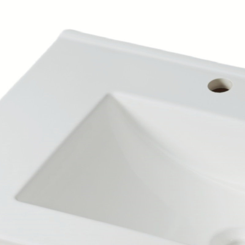 Meuble-lavabo 36 po avec lavabo en céramique, Blanc