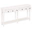 Console rétro blanche. 4 tiroirs et tablette ouverte. Finition pin rustique avec glacis patiné. Fabriqué en pin. Pour le salon, l'entrée, le placage rétro du couloir. Convient aux styles de vestibule. Installation simple-2109952494-2109952483