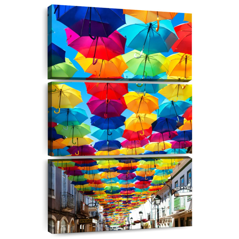 Kerner Colourful Umbrellas I, 50" H x 32" W