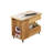 Modern Minimalist Solid Wood Natural Color Height - Adjustable Rotating Mobile Side Table