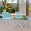 Ensemble de 4 chaises en polypropylène résistantes aux intempéries - chaises longues empilables pour la piscine, le jardin, le restaurant et l'intérieur-1977245596