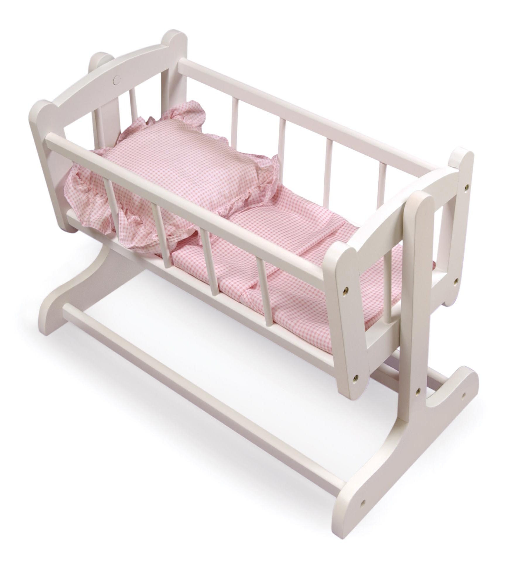 Badger Basket Folding Doll Cradle with Hood