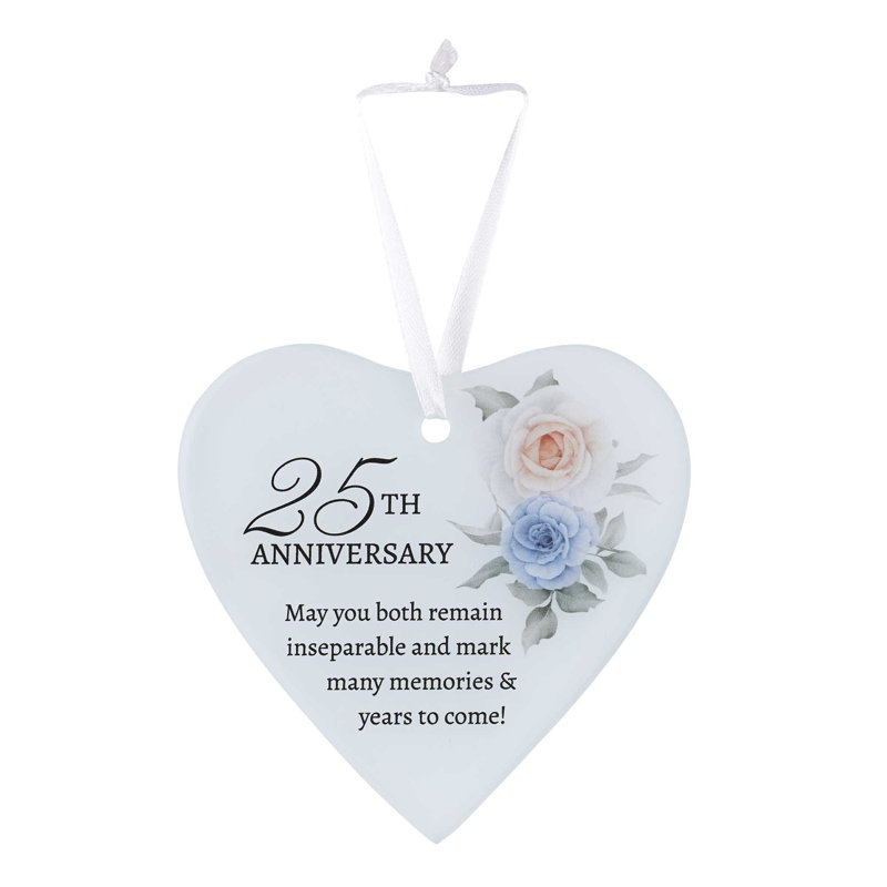 Ornement en verre 25e anniversaire
