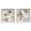 Ensemble décoratif mural bohème « Blended Forms Duo Shadowbox Print Gold » par Art Remedy, cadre noir, 12 x 12