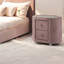 Table de chevet Salonia, velours rose
