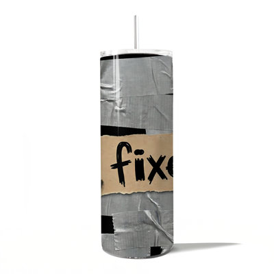 Gobelet personnalisé avec couvercle et gobelet en acier inoxydable Duct Tape