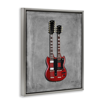 Cadre flottant rouge à double manche pour guitare, design par Mark Rogan