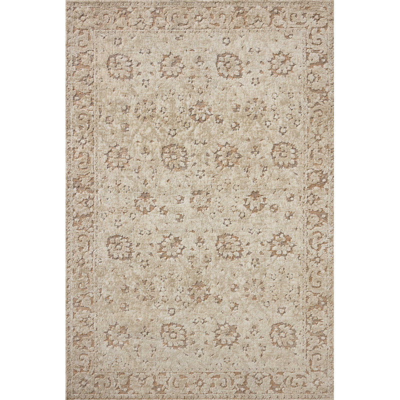 Tapis naturel / saumon Loloi Percival, Tapis de couloir 2 pi 3 po x 7 pi 6 po