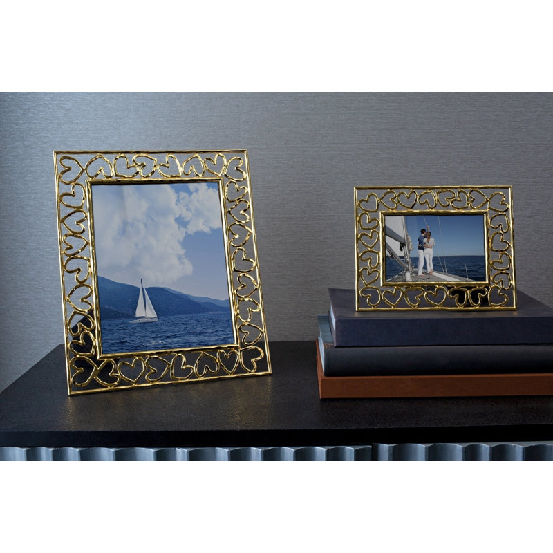 Heart Frame, 4" x 6", Gold