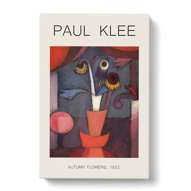 Autumn Flower by Paul Klee - Wrapped Canvas, 50cm H x 35cm W x 3cm D