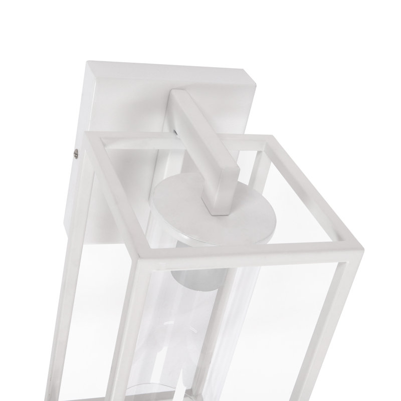 Lanterne murale d'extérieur 1 lumière Tiernan, H 12,15 po x l 5,75 po x P 8,05 po, Blanc