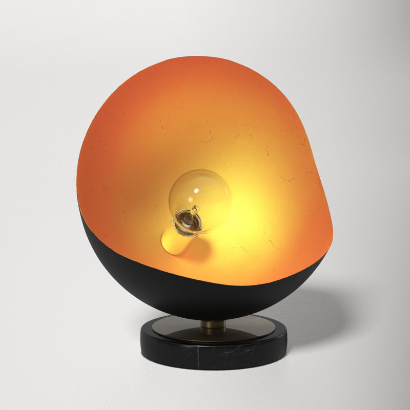 Saory 12" Table Lamp, Black, Black