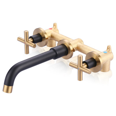 Wall Mounted Optional 2-handle Bathroom Faucet