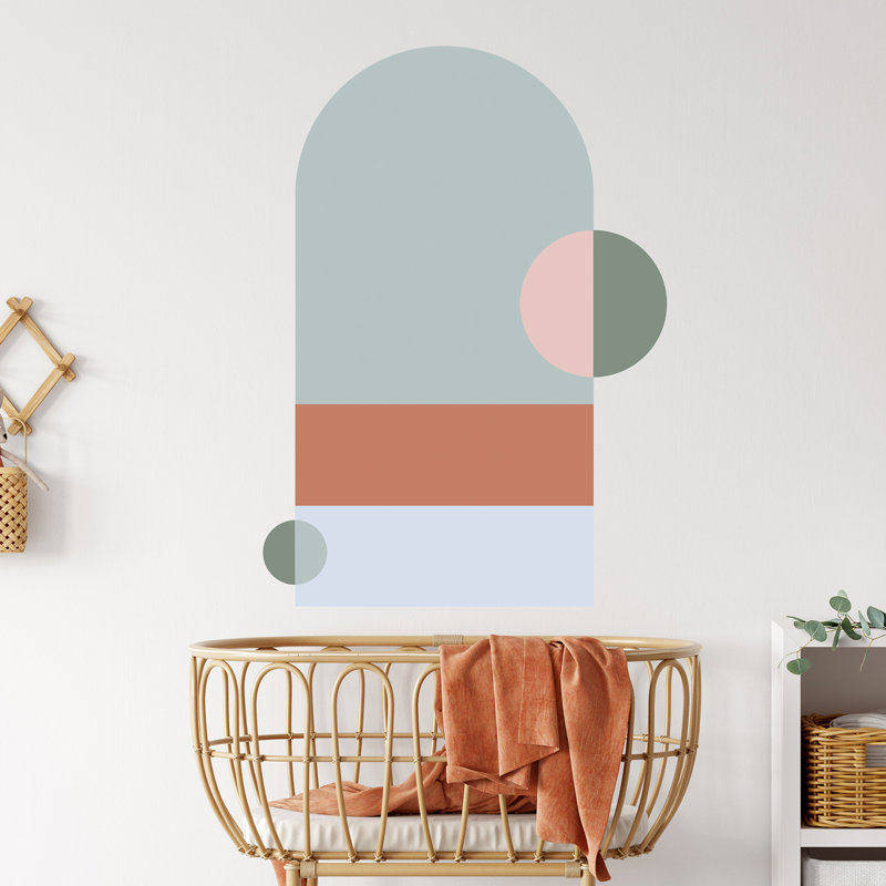 Abstract Shapes Blue Wall Decals