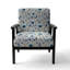 Minimalist Blue Floral Charm Botanics - Fauteuil rembourré de style campagnard, fauteuil d'appoint bleu