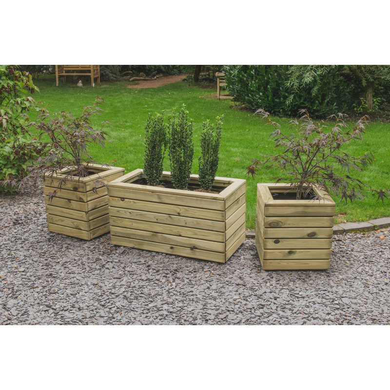 Handmade Wood Planter Box, 15.7cm W x 31.5cm L x 17.36cm H
