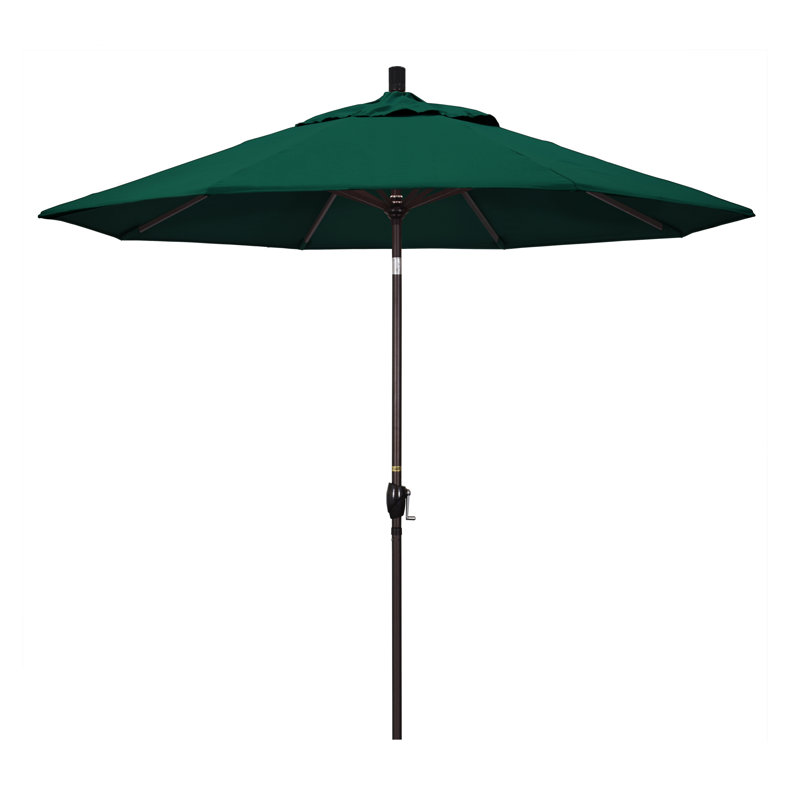 Parasol de marché 9 pi Iuka, Toile Sunbrella® vert forêt, 225