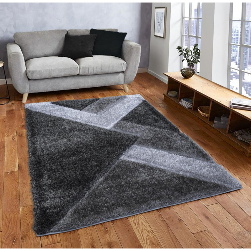Square Woodbranch Shag Area Rug, Rectangle 60 x 110cm