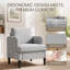 Fauteuil d'appoint rembourré de 74 cm de large avec poche de rangement latérale-709913166