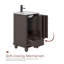 Base de meuble-lavabo simple 18 po seulement, surface peinte, portes à fermeture en douceur-109911294