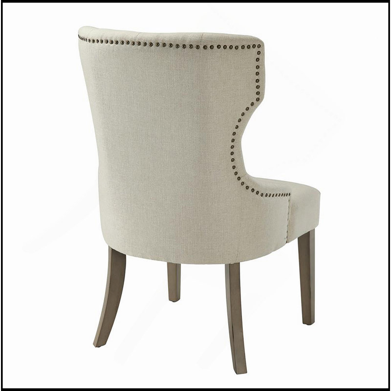  And Rustic Tufted Dining Chair, Beige