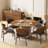 59.05 inch medieval modern round dining table for 4-6 people