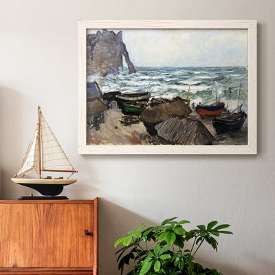 " Fishing Boats On The Beach At Etretat, 1884 " by J Paul