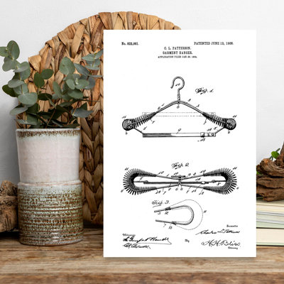 1906 Hanger Patent by Andreas Magnusson - Print