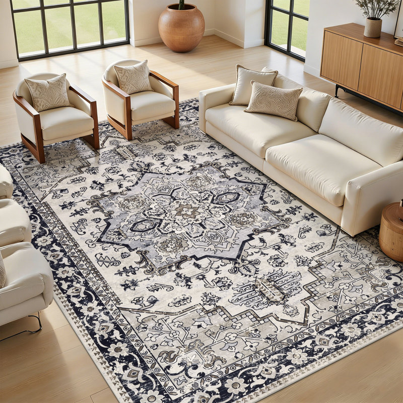 Nielsen Machine Washable Non-Slip Area Rug, Rectangle 6' x 9'