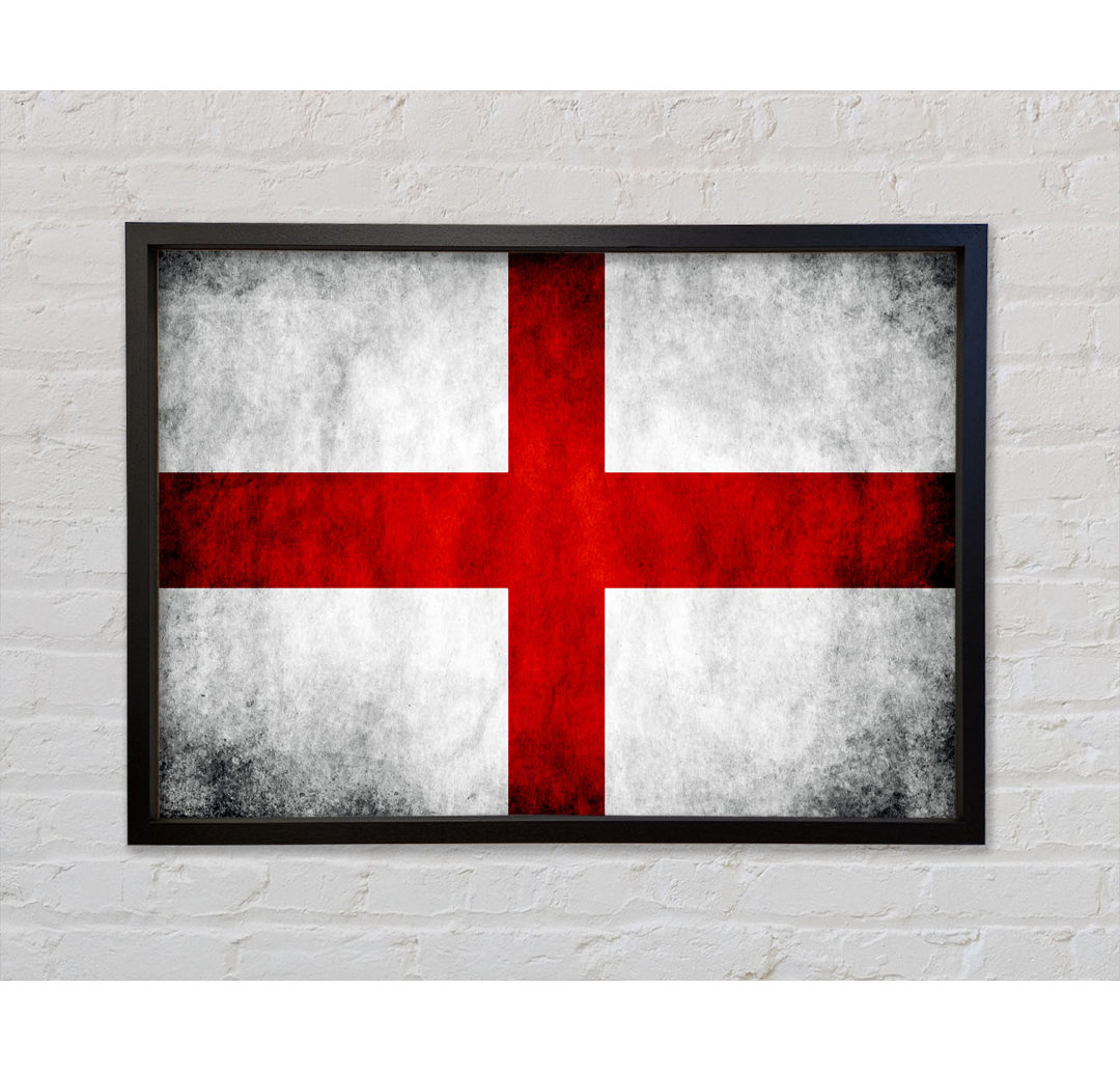 St. George Flagge England - Einzelner Bilderrahmen Kunstdrucke auf Leinwand