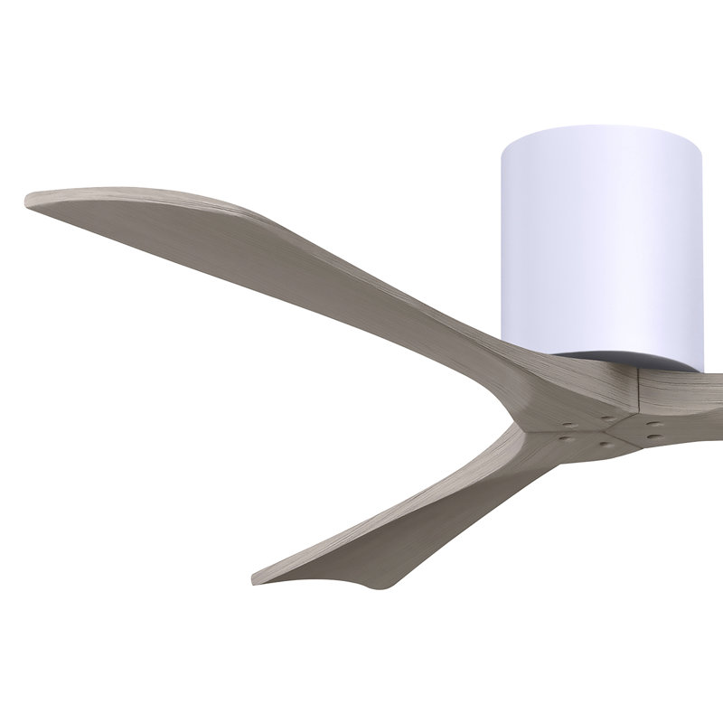 Irene Ceiling Fan, Gloss White, Gray Ash Tone, 52"