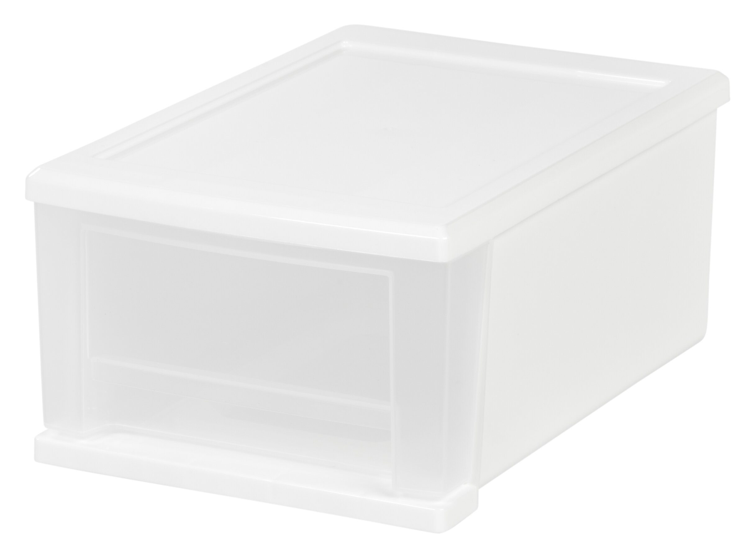 IRIS Gray Stackable Plastic Storage Drawer 5.83-in H x 8.74-in W x