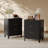 27.56" Fluted 3 Drawers Dresser For Bedroom With Dresser Organizer, Wood Tall Chest Of Drawers & Nightstand-1723268188