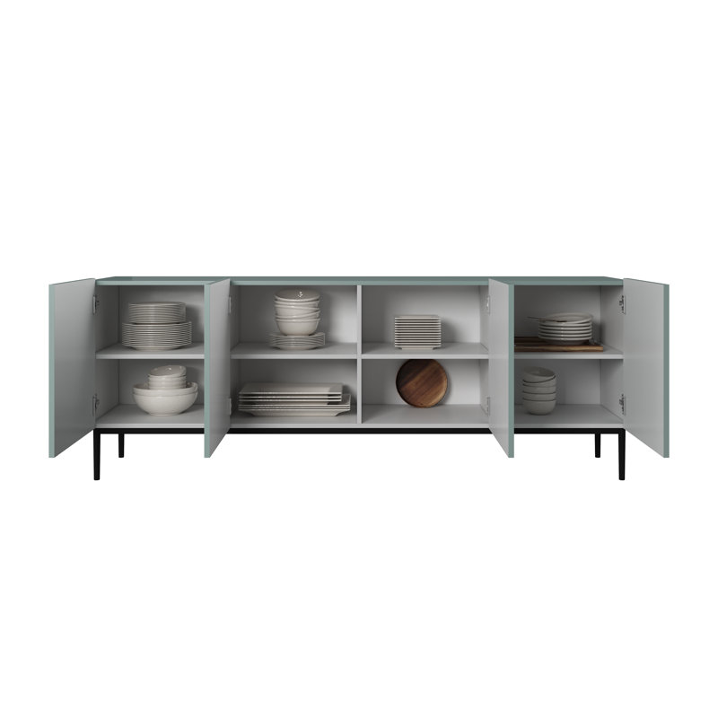 Sideboard 200 4D, Green/Black