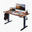 Bureau électrique debout, bureau à hauteur ajustable, bureau assis-debout 24 po x 48 po, structure noire / plateau en acajou-1145626404