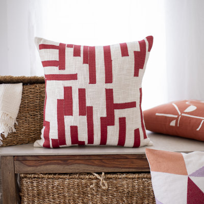 Embroidered Throw Pillow