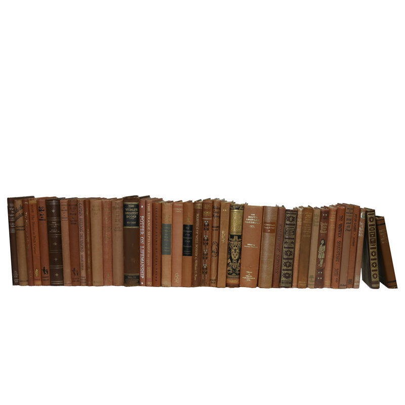 Livres décoratifs - Petite brique rétro - Livres rouges au pied