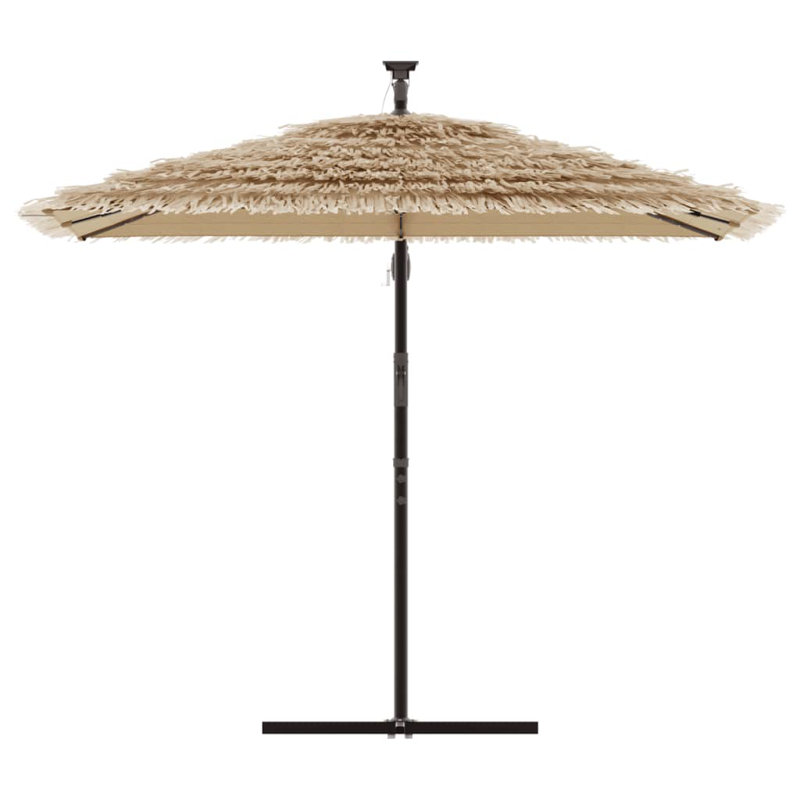 Beach Parasol, Brown, white and pink, 230cm H x 246cm W x 246cm D