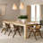 Mila Rattan Solid Wood Dining Chairs, Walnut-1922918480