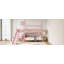 Lit superposé en forme de maison avec glissade Delmar-125179198-125179199