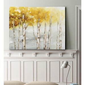 Winston Porter Golden Trees On Canvas Print & Reviews | Wayfair