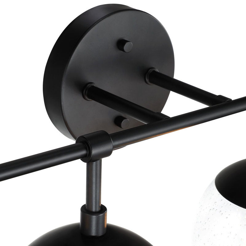 Éclairage de salle de bain à intensité variable 4 lumières Gracelyn, Noir