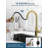 Lefton Pull-down Kitchen Faucet With Temperature Display In Fahrenheit, 3 Water Outlet Modes, Faucet For Kitchen Sink, Brushed Nickel, Kf2501-0-116272703