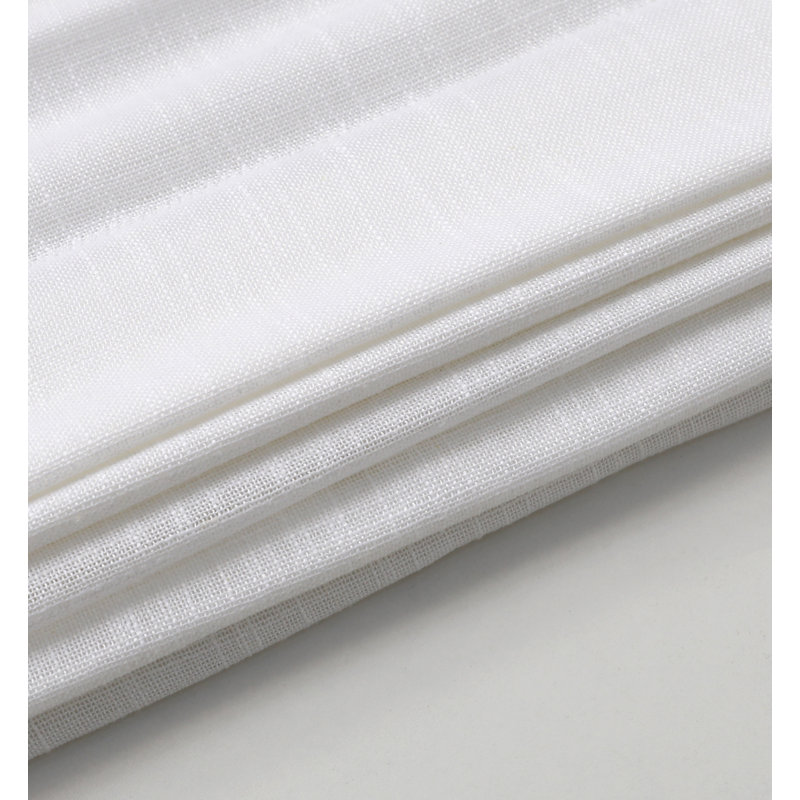 Store romain tissé sans cordon Linen Bliss, Blanc, L 23 po x L 64 po