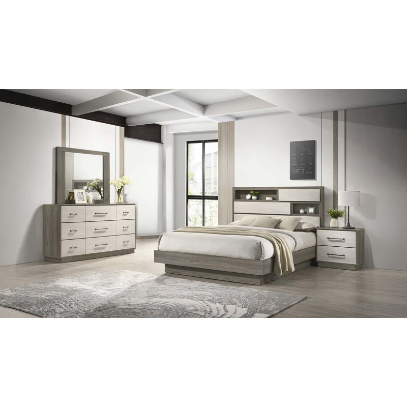 Ensemble de chambre à coucher, Bed;Nightstand;Dresser;Dresser Mirror